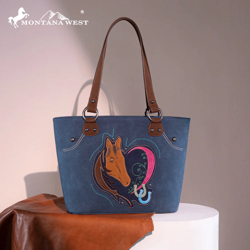 Embroidered Collection Concealed Carry Tote Jean