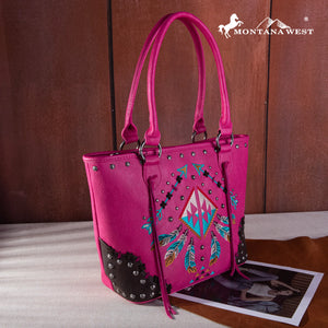 Embroidered Arrow Feather Concealed Carry Tote