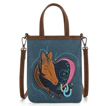 Load image into Gallery viewer, Embroidered Mini Tote Crossbody