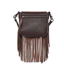 Load image into Gallery viewer, Montana West Genuine Leather Tooled Fringe Crossbody