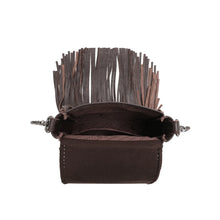 Load image into Gallery viewer, Montana West Genuine Leather Tooled Fringe Crossbody