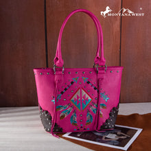 Load image into Gallery viewer, Embroidered Arrow Feather Concealed Carry Tote